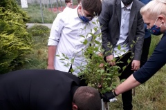 Sadzenie drzewka ósmoklasistów